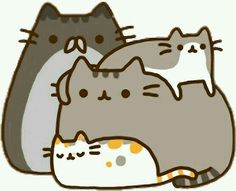 three cats are laying down together with their heads on each other's back and one cat has its eyes closed