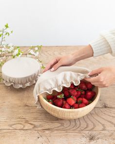 "Freshen up your kitchen routine with our breathable linen bowl covers. Crafted from 100% natural linen, these covers are perfect for everything from rising dough to storing leftovers. Their elasticated hem ensures a snug fit on various bowl sizes, offering a sustainable and stylish alternative to plastic wrap. - - - - - - - - - - - - - - - - - - - - - - - - - - - - -  DETAILS * Includes two bowl covers * Diameter of bowls are 20cm/7'9\" and 30cm/11'8\" * Finished with an elasticated hem for easy fitting * Midweight linen (approx. 180 gsm) * 100% Linen, made from European Flax * OEKO-TEX certified (2019OK0776) - - - - - - - - - - - - - - - - - - - - - - - - - - - - - Discover more linen: Bedding - https://etsy.me/38g0lIo Dresses - https://etsy.me/3CQvT5d Loungwear - https://etsy.me/3q8xnEx Bread Bowl Cover, Bread Proofing, Fabric Bowl, Bowl Covers, Bread Bowl, Fabric Bowls, Cling Film, Bread Bowls, Plastic Wrap