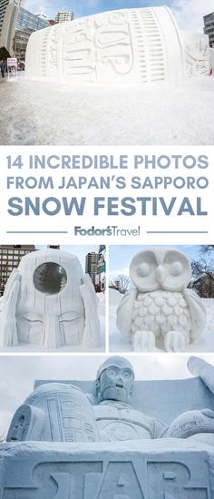 an advertisement for the snow festival in japan