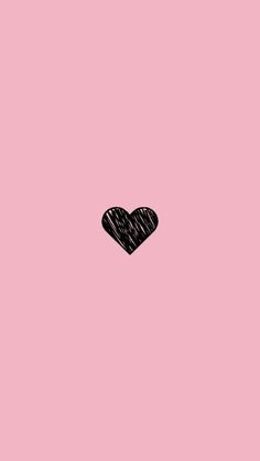 a black heart on a pink background