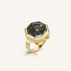 Rosefield Watch, Thick Gold Ring, Watch Ring, Black Gold Ring, Vintage Timepiece, Gold Water, Bold Rings, Pendant Watches, Rose Gold Watches