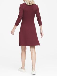 Ribbed Cotton-Blend Turtleneck Sweater Dress | Banana Republic Winter A-line Ribbed Sweater Dress, Winter Ribbed A-line Sweater Dress, Ribbed Knit Turtleneck Dresses, Fall A-line Ribbed Dress, Casual Ribbed Turtleneck Dress, Fall Ribbed A-line Dress, Stretch Ribbed Turtleneck Sweater Dress, Ribbed Turtleneck Sweater Dress, Casual Ribbed Turtleneck Sweater Dress