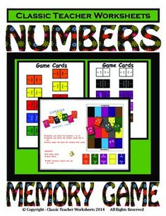 an image of a memory game for children to play in the classroom or at home