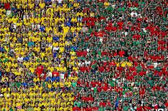 a large group of people standing next to each other