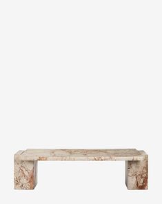 a marble bench against a white background