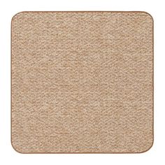 a beige area rug that is made out of woven fabric and has a square shape