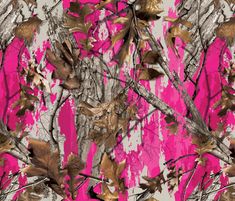 Traml™ Camouflage Pink fabric by mb4studio on Spoonflower - custom fabric #pinkcamo #diy #camofabric #spoonslower #hunt Camouflage Wallpaper, Tumbler Backgrounds, Camo Wallpaper, Hunting Camouflage, Nature Pattern, Multimedia Artist, Pink Camouflage, Autumn Scenes, Pink Leaves