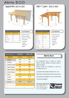 the plans for an outdoor dining table are shown in yellow and white, with instructions to build