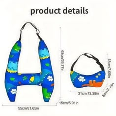 the product details for this item include an inflatable bag with handles and straps