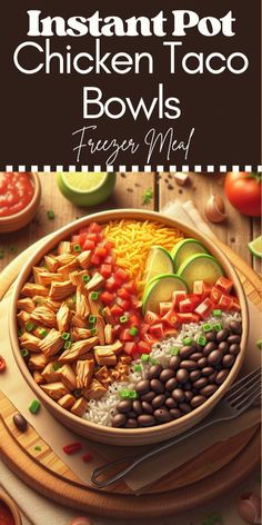 Taco night just got a whole lot easier (and way faster) with these Instant Pot Chicken Taco Bowls! They never disappoint. Low Cal Chicken Recipes, Healthy Asian Chicken Recipes, High Protein Chicken Recipes, Flavorful Chicken Breast Recipes, Healthy Teriyaki Chicken, Chicken Taco Bowls, Instant Pot Freezer Meals, Easy Pressure Cooker Recipes