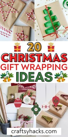 christmas gifts wrapped in brown paper and tied together