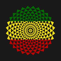 an abstract design with triangles and a circle in the center on a black background illustration