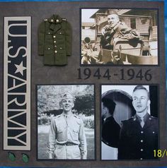 US Army Military scrapbook layout Bridal Shower Scrapbook, Scrapbook Photos, Honor Flight