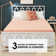 Dream Serenity Copper RX 3" Memory Foam Mattress Topper King Sleeping Through The Night, Pressure Points