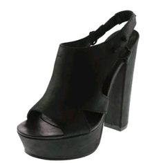 Manufacturer: Diesel Size: 7.5 Us / 38 Eu Size Origin: Us Manufacturer Color: Black Retail: $225.00 Condition: New With Box Style Type: Platforms & Wedges Collection: Diesel Heel Height: 5 3/4 Inches Platform Height: 1 1/2 Inches Closure: Slip On Material: Leather Fabric Type: Leather Specialty: Solid Style Number: Y00627 Modern Heels For Night Out With Deep Heel Cup, Evening Leather Heels With Reinforced Heel, Leather Heels For Evening With Medium Width, Calf Leather Wedge Heels For Evening, Leather Heels With Sculpted Heel For Evening, Chic High Heel Leather Heels, Chic Leather Block Heels, Chic Leather High Heels, Chic Block Heel Calf Leather Heels