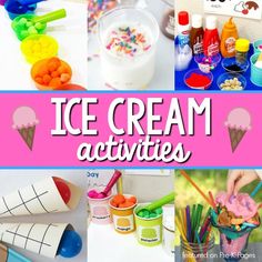 ice cream activities and crafts for kids to do with their own hands on the table