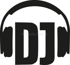 black and white headphones with the word dt on it royalty illustration stock images, clip art