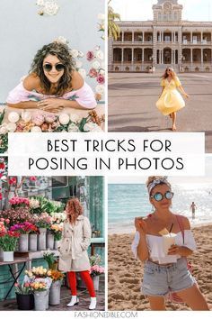 the best tricks for posing in photos with flowers and potted plants on the beach