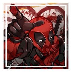 a deadpool character with a thumbs up