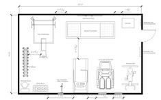 the floor plan for an office