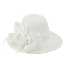 The perfect hat for your outdoor activities, you'll be protected from the sun in style. Size: One Size.  Color: White.  Gender: female.  Age Group: adult. White Sun Hat, Tea Hat, Tea Hats, Elegant Hats, Cloth Bags, Sun Hats, Outdoor Activities, Gender Female, Women's Accessories