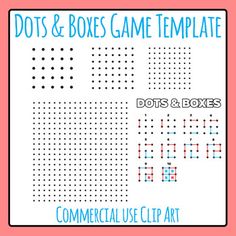 Pen Game, Dots And Boxes, Pen And Paper Games, Game Template, Dot To Dot, Paper Games, Word Searches, Dot Grid, A Pen