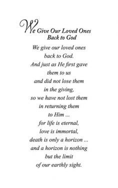 a poem written in black and white with the words we give our lord one's back to god