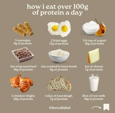 100g Of Protein A Day, 100g Of Protein, 100g Protein, Protein A Day, Healthy Weight Gain Foods, Healthy Food Dishes