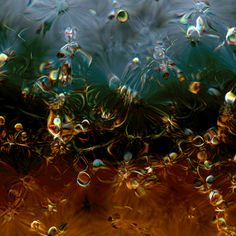 an abstract photo with bubbles in the air