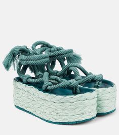 Isabel Marant Green Elif Platform Espadrille Sandals Pantalones Boyfriend, Isabel Marant Sandals, Woven Cross, Cross Strap Sandals, Isabel Marant Shoes, Rope Sandals, Platform Espadrille Sandals, Pointy Toe Heels, High Wedges