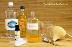 the ingredients to make homemade diy dish are shown