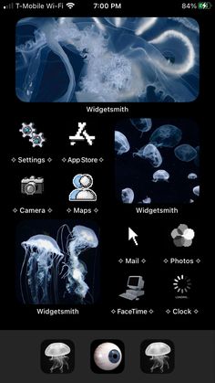 jellyfish live wallpaper - screenshots for iphone and ipod devices, including the camera