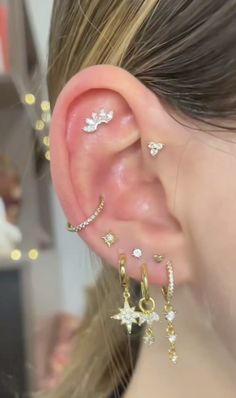 Ear Piercing Chart, Ear Stacks, Ear Piercings Chart, Piercing Chart, Ear Stack, Ear Piercing, Ear Jewelry, Piercing Jewelry