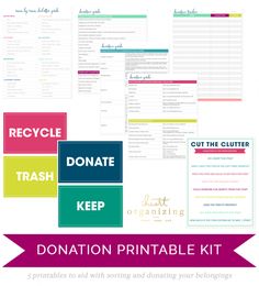 the donation printable kit for donations