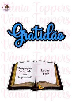 an open book with the words gratidado in spanish