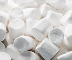 white marshmallows are piled on top of each other