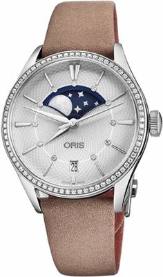 Oris Artelier Grande Lune, Date Diamonds 76377234951LS-Beige