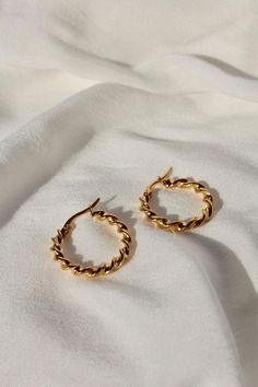 Crystal Point Jewelry, Anniversary Jewelry, Sterling Jewelry, Crystal Stud Earrings, Unique Gemstones, Quartz Earrings, Gold Hoop, Gold Hoop Earrings