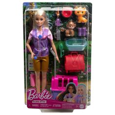 the barbie doll is in its box with accessories