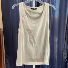 Zara Silver Metallic Tank Top Size Xl New I Have This In Silver And Gold. They Run True To Size And Have Stretch. I Lost Weight, So My Whole Closet Is For Sale Bag 5n Zara Tops, Bag Sale, Metallic Silver, Zara, Womens Tops, Tank Tops, Women Shopping, Silver, Color