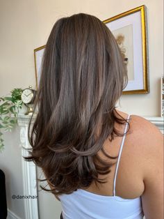 Hairstyle Ideas Easy, Brunette Hair With Highlights, Easy Hairstyle, Layered Haircut