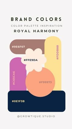 the brand colors for royal harmony