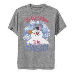 Refresh your little one's casual wardrobe with this fun Boys 8-20 Frosty The Snowman 'Tis The Season To Be Freezin' Graphic Tee. Refresh your little one's casual wardrobe with this fun Boys 8-20 Frosty The Snowman 'Tis The Season To Be Freezin' Graphic Tee. Crewneck Short sleevesFABRIC & CARE Cotton, polyester Machine wash Imported Size: Medium. Color: Charcoal. Gender: male. Age Group: kids. Snowman Shirt, Frosty The Snowman, Frosty The Snowmen, The Snowman, Boy Tees, Tis The Season, Casual Wardrobe, Decor Diy, Christmas Decor Diy