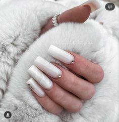 White Gel Nails, Glitter Gel Nails, Ballerina Nails, Diamond Nails, Best Acrylic Nails