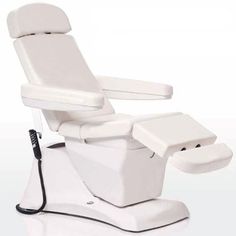 Comfort XDream Treatment Bed - Made In Germany - The IONTO-COMED Comfort XDream treatment bed is a versatile fully motorized unit, making it an excellent esthetic, cosmetic and massages treatments. The seat height, tilt angle, backrest and leg-rest can be Hospital Chair, Salon Equipment Furniture, Beauty Chair, Tilt Angle, Leg Rest, Spa Decor, Salon Ideas, Cosmetic Treatments, Salon Equipment