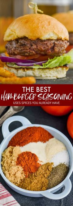 the best hamburger seasoning uses spices to make it look like they are made from scratch