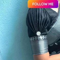 Black and grey colour blouse sleeve | green color blouse sleeve design Daily Use Blouse Designs, Simple Lace Blouse Designs, Daily Wear Blouse Designs, Blouse Sleeve Design, Blouse Sleeves Design, Black Blouse Designs, Tassels Designs, Kohli Wallpapers