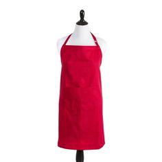 a red apron on a mannequin