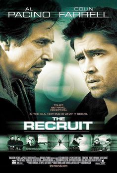 the recruit movie poster with two men looking at each other