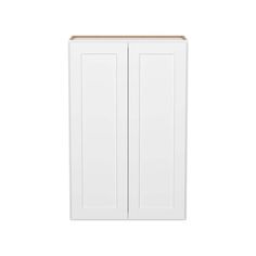 a white cabinet with two doors on the side